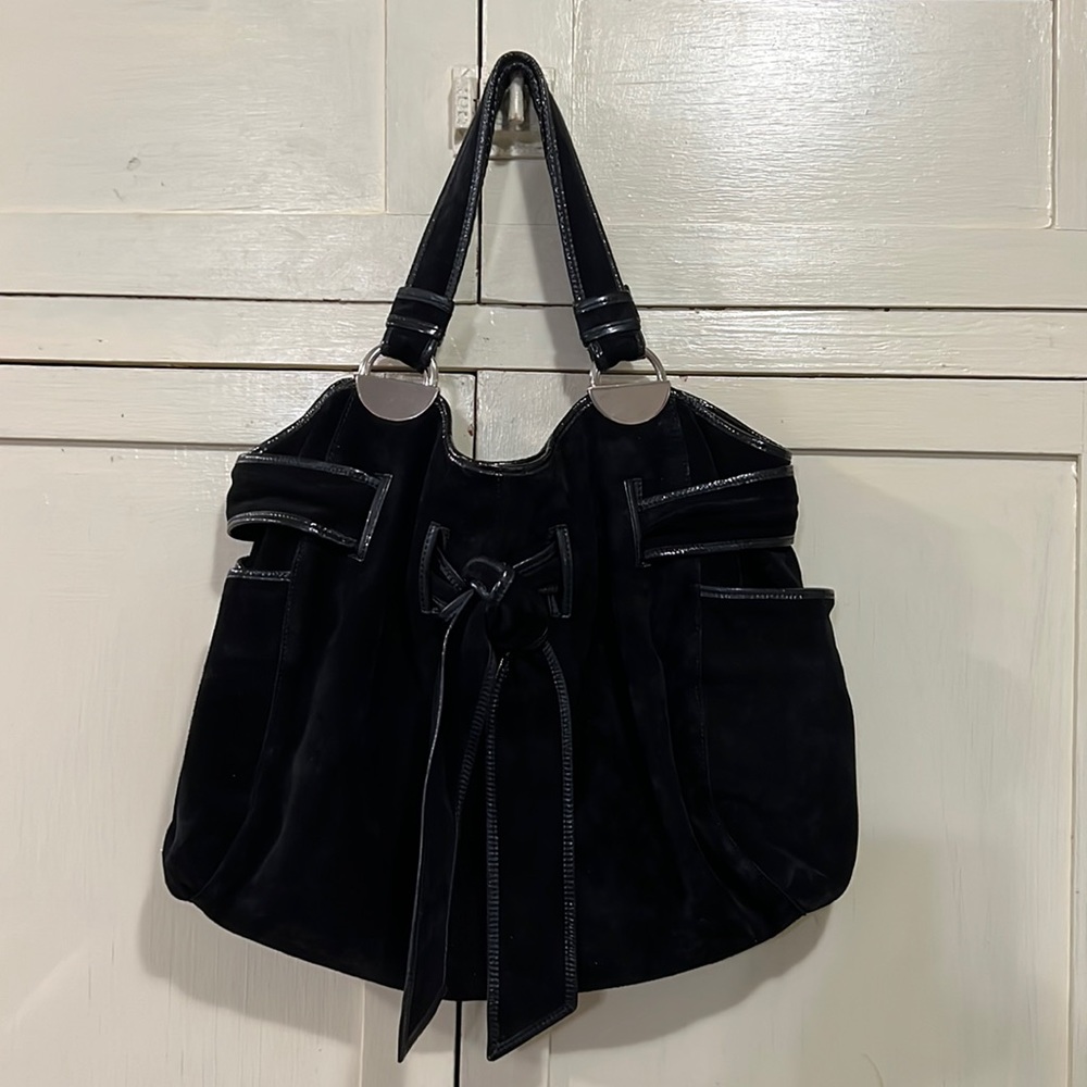 Kooba “Elisha” Black Suede Hobo Bucket purse 😍